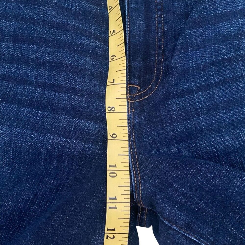 Talbots Barely Boot Cut Jeans 10 Short Dark Wash Indigo High Rise Denim Stretch - Picture 9 of 10